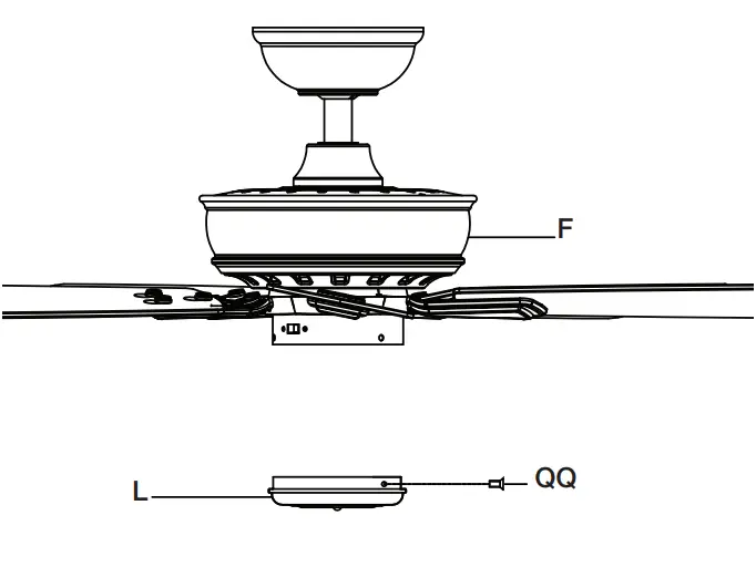 HAMPTON BAY 68142 Vaurgas 44 Inch Ceiling Fan - Assembling