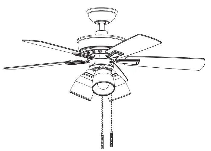 HAMPTON BAY 68142 Vaurgas 44 Inch Ceiling Fan - CEILING FAN
