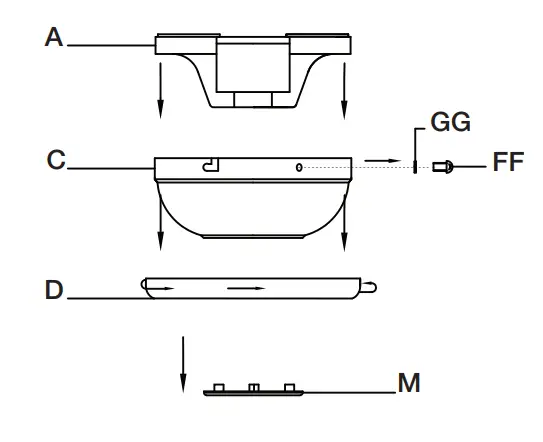 HAMPTON BAY 68142 Vaurgas 44 Inch Ceiling Fan - Ceiling Mounting