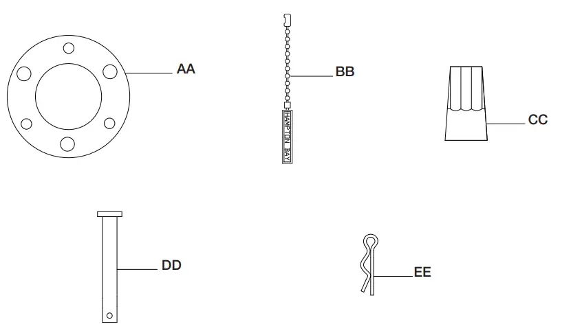 HAMPTON BAY 68142 Vaurgas 44 Inch Ceiling Fan - HARDWARE INCLUDED