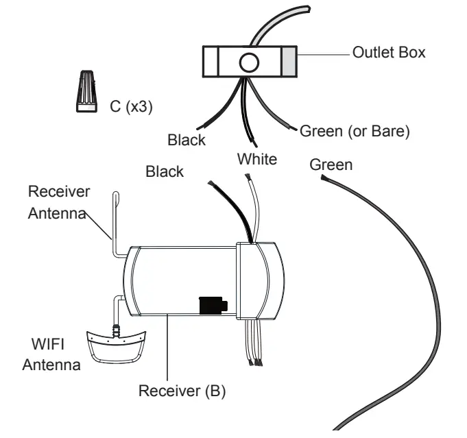 HAMPTON BAY 68142 Vaurgas 44 Inch Ceiling Fan - Outlet Box