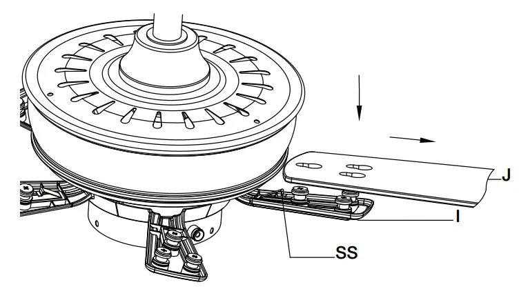 HAMPTON BAY 68142 Vaurgas 44 Inch Ceiling Fan - fan blades