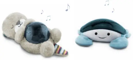 ZAZU Otto the otter and Cody the crab Ocean Projector with 3 Steps Sleep Program