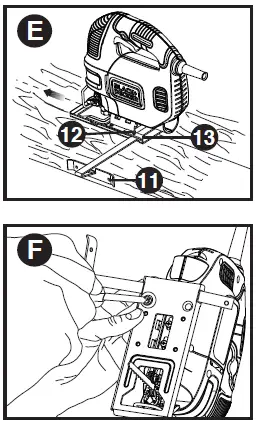 Black Decker BDEJS300 variable speed jig saw -fig 6