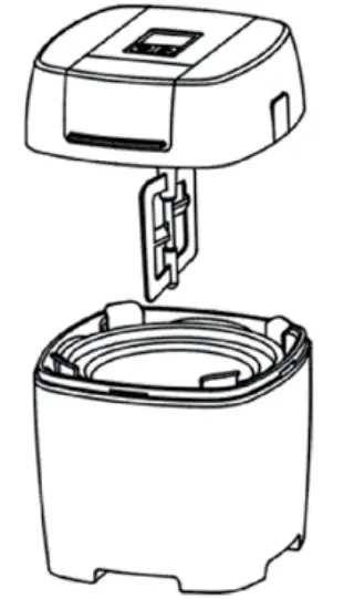 Lower the assembled lid