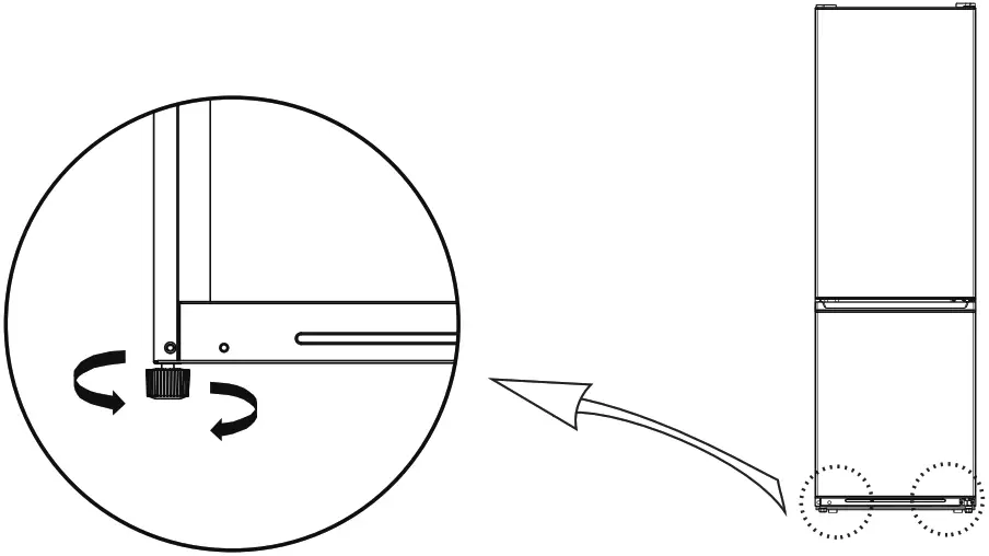 IKEA UPPKALLA Freestanding Refrigerator or Freezer - Levelling