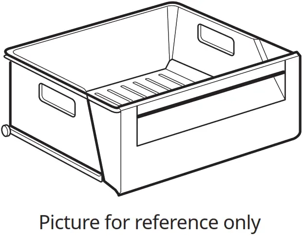 IKEA UPPKALLA Freestanding Refrigerator or Freezer - Vegetable drawer