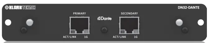 KLARK TEHNIK DN32-DANTE Audinate Dante Expansion Module with up to 32 Bidirectional Channels-fig1