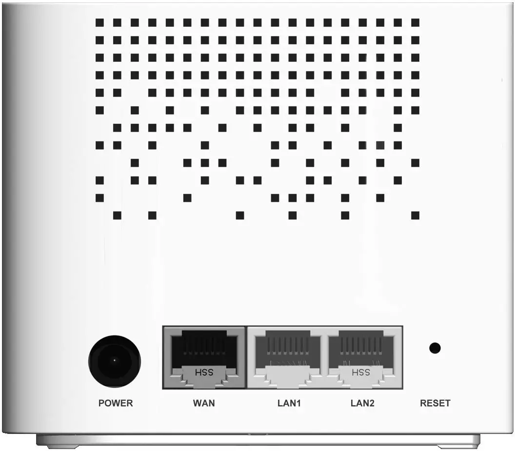 ZTE H196A Wi Fi Router - Rear panel