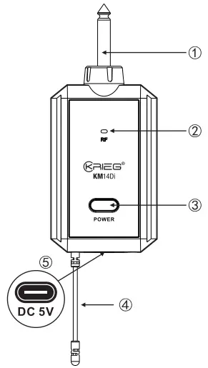 KRIEG KM14Di Wireless Microphone - fig 2