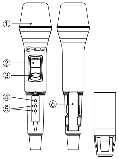 KRIEG KM14Di Wireless Microphone - fig
