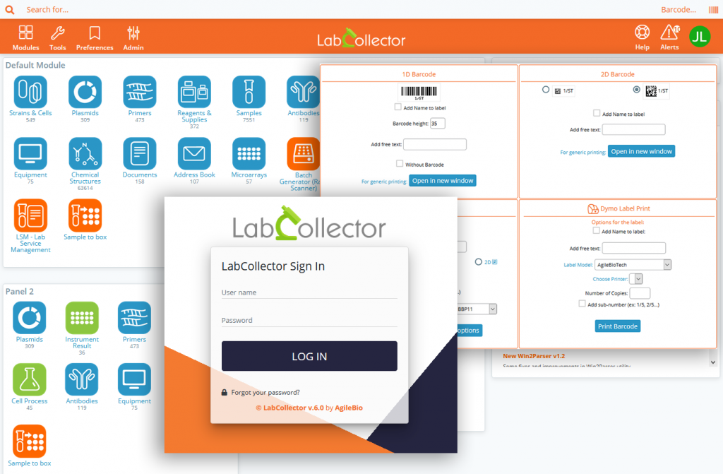 LabCollector Lab Cross Search Software-fig1