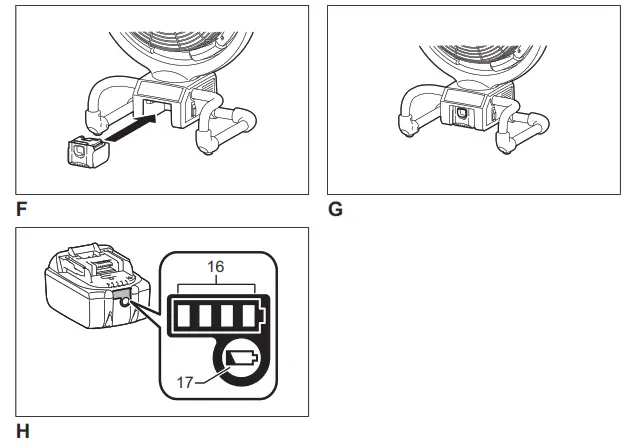 makita DCF300 CORDLESS FAN - fig