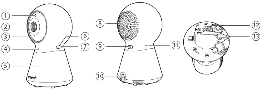 vtech VM5254 Video Baby Monitor - Baby unit