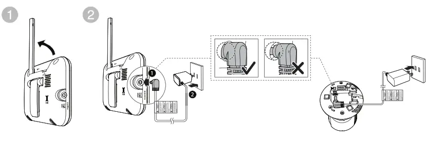 vtech VM5254 Video Baby Monitor - Connect the baby monitor