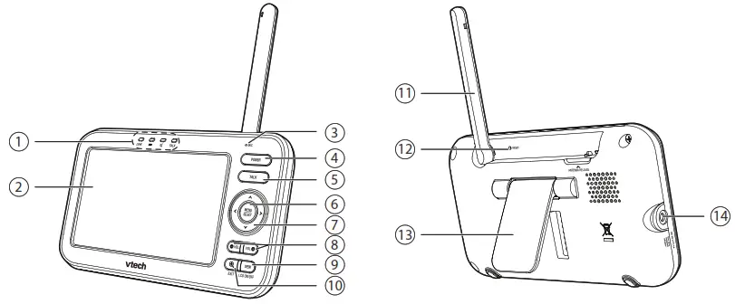 vtech VM5254 Video Baby Monitor - Parent unit