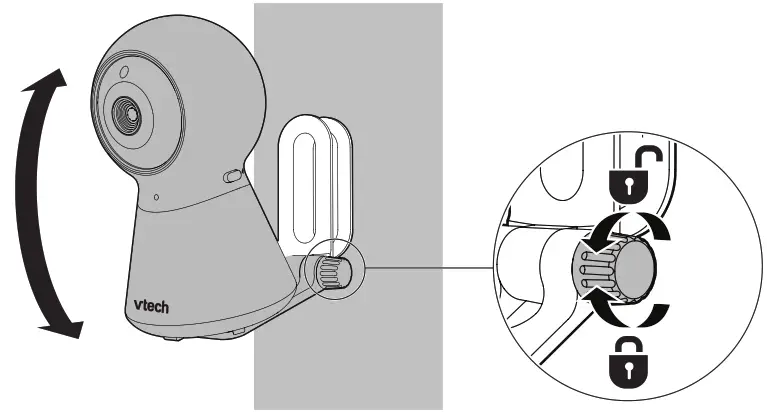 vtech VM5254 Video Baby Monitor - anticlockwise direction