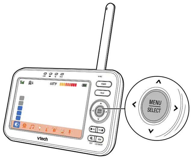 vtech VM5254 Video Baby Monitor - baby unit lullaby