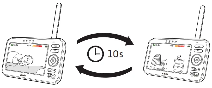 vtech VM5254 Video Baby Monitor - monitoring mode