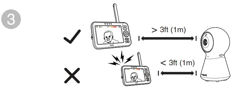 vtech VM5254 Video Baby Monitor - playpen