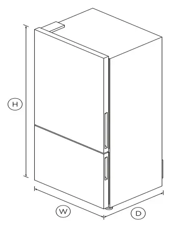 FISHER PAYKEL RF170BLPX6N Freestanding Refrigerator Freezer 2