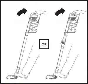 CLEANING MODE - UPRIGHT