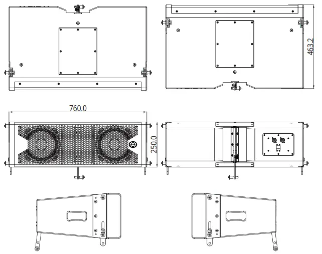 Wharfedale Pro WLA 28X Re designed Dual 8” Passive Line Array - fig