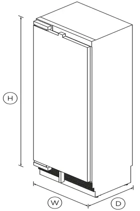FISHER PAYKEL RS7621SLK1 76cm Integrated Column Refrigerator - DIMENSIONS