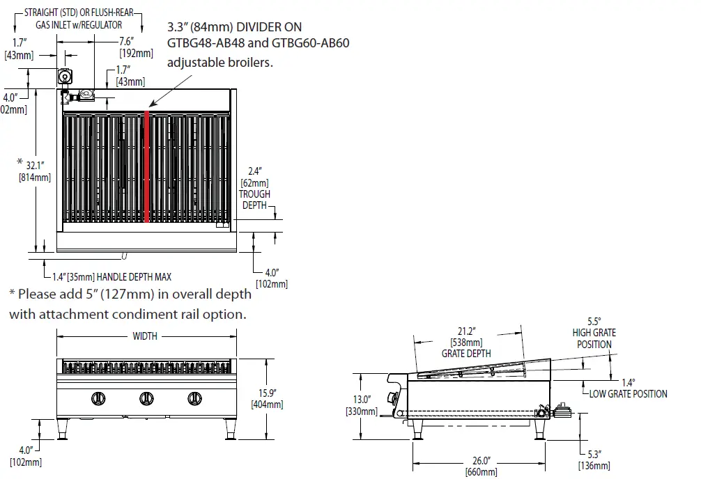 Garland GTGG36-GT36M Heavy-Duty Countertop Stainless Steel Gas Griddle fig 3