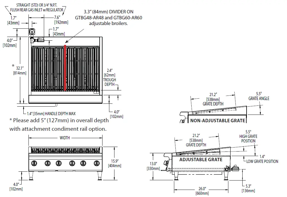 Garland GTGG36-GT36M Heavy-Duty Countertop Stainless Steel Gas Griddle fig 4