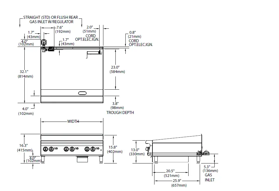 Garland GTGG36-GT36M Heavy-Duty Countertop Stainless Steel Gas Griddle fig 5