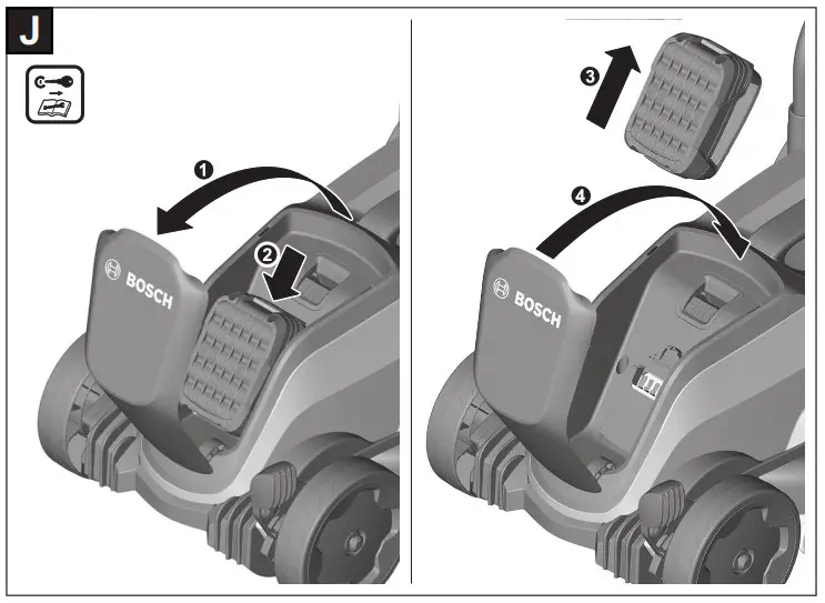 BOSCH 06008B9A01 Cordless Lawnmower CityMower- J