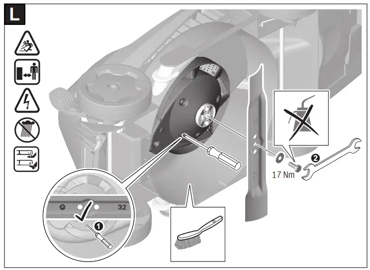 BOSCH 06008B9A01 Cordless Lawnmower CityMower- L