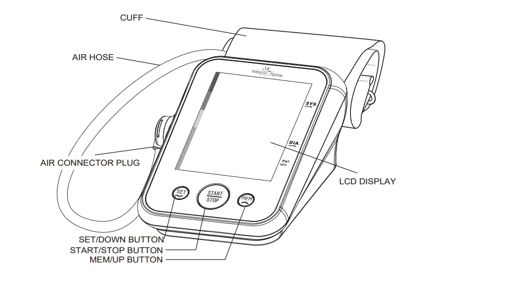 Easy@Home Digital Blood Pressure Monitor-3