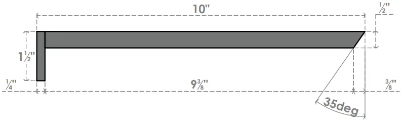 EKENA MILLWORK BKTM02X10X01HFPBL A