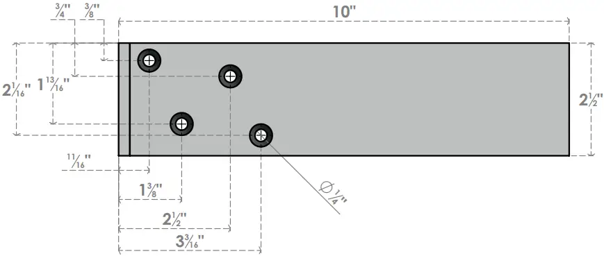 EKENA MILLWORK BKTM02X10X01HFPBL D