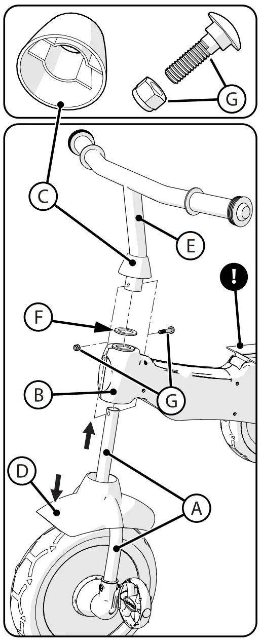 HUFFY n 2 Balance Bike - Assembly - Press-Down Collar