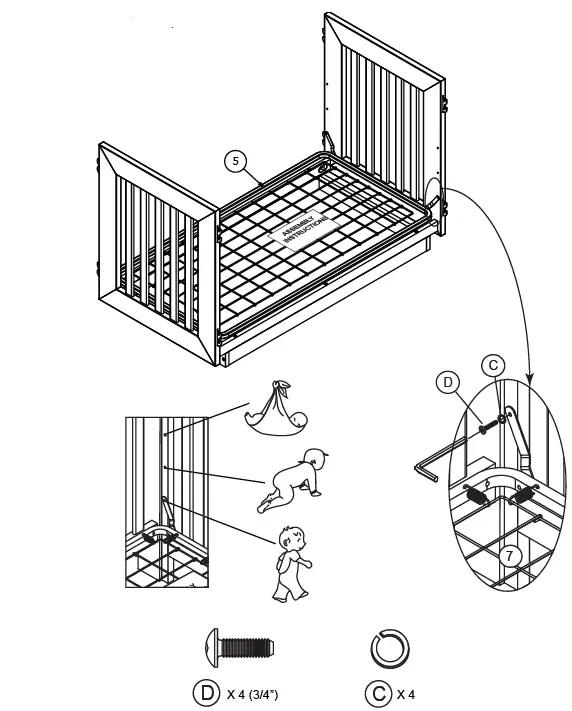 evolur Maddox Modern Crib 6