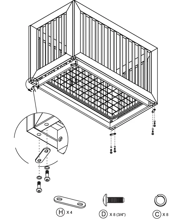 evolur Maddox Modern Crib 9