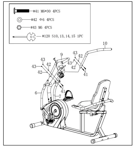 SUNNY HEALTH FITNESS SF-RB4936 Cross Trainer Magnetic Recumbent Bike with Arm Exercisers - Fig 11