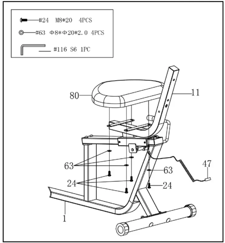 SUNNY HEALTH FITNESS SF-RB4936 Cross Trainer Magnetic Recumbent Bike with Arm Exercisers - Fig 6