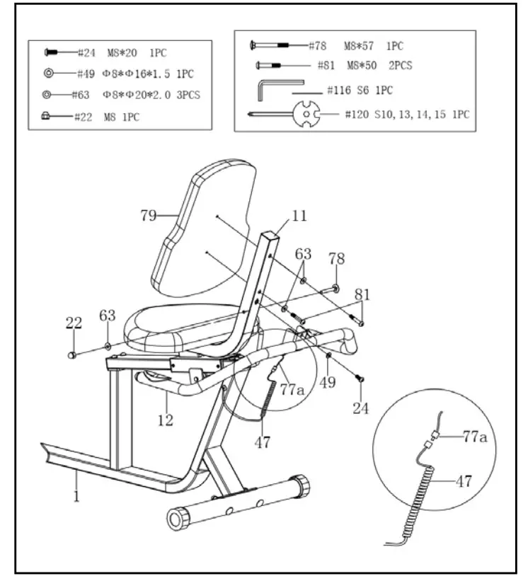 SUNNY HEALTH FITNESS SF-RB4936 Cross Trainer Magnetic Recumbent Bike with Arm Exercisers - Fig 7