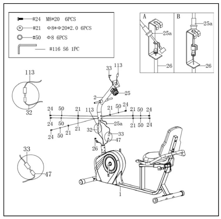 SUNNY HEALTH FITNESS SF-RB4936 Cross Trainer Magnetic Recumbent Bike with Arm Exercisers - Fig 8