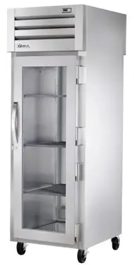 true STR1HPT 1S 1S Solid Swing Door Insulated Pass Thru Heated Holding Cabinet