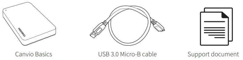 TOSHIBA Canvio Basics Portable External Hard Drive - Figure 1