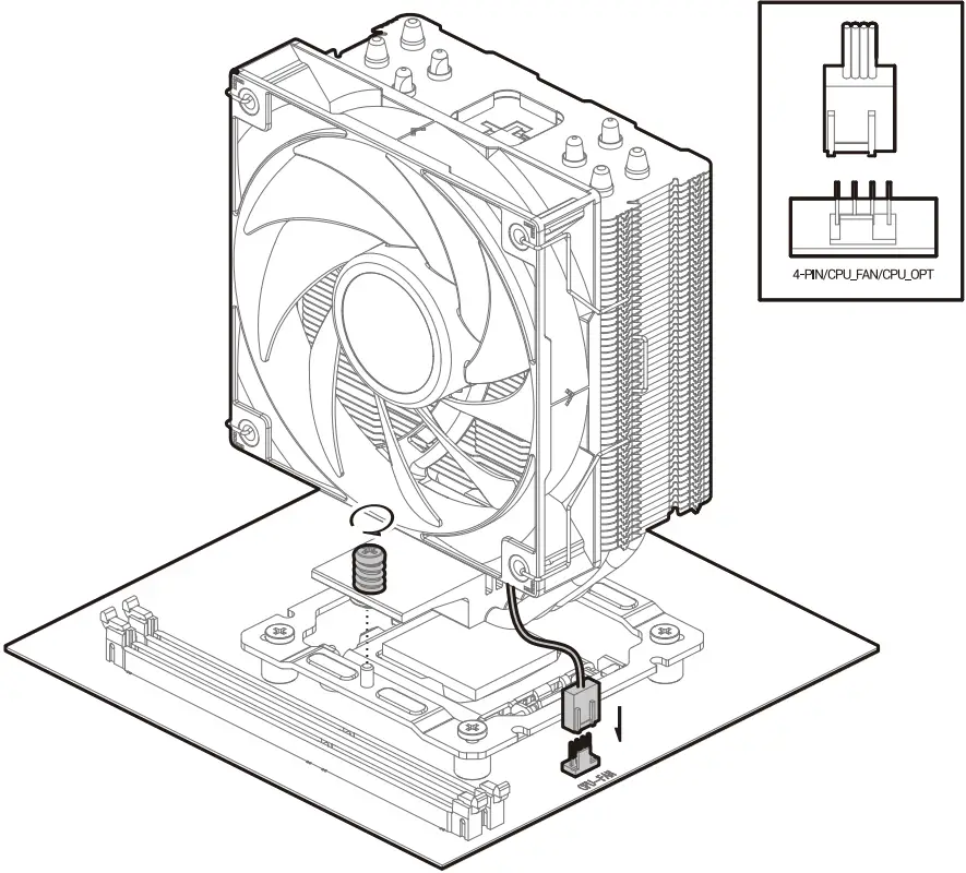 DEEPCOOL AG400 Series Single Tower CPU Cooler B05