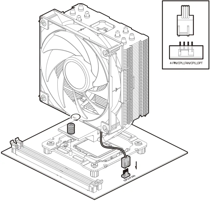 DEEPCOOL AG400 Series Single Tower CPU Cooler B10