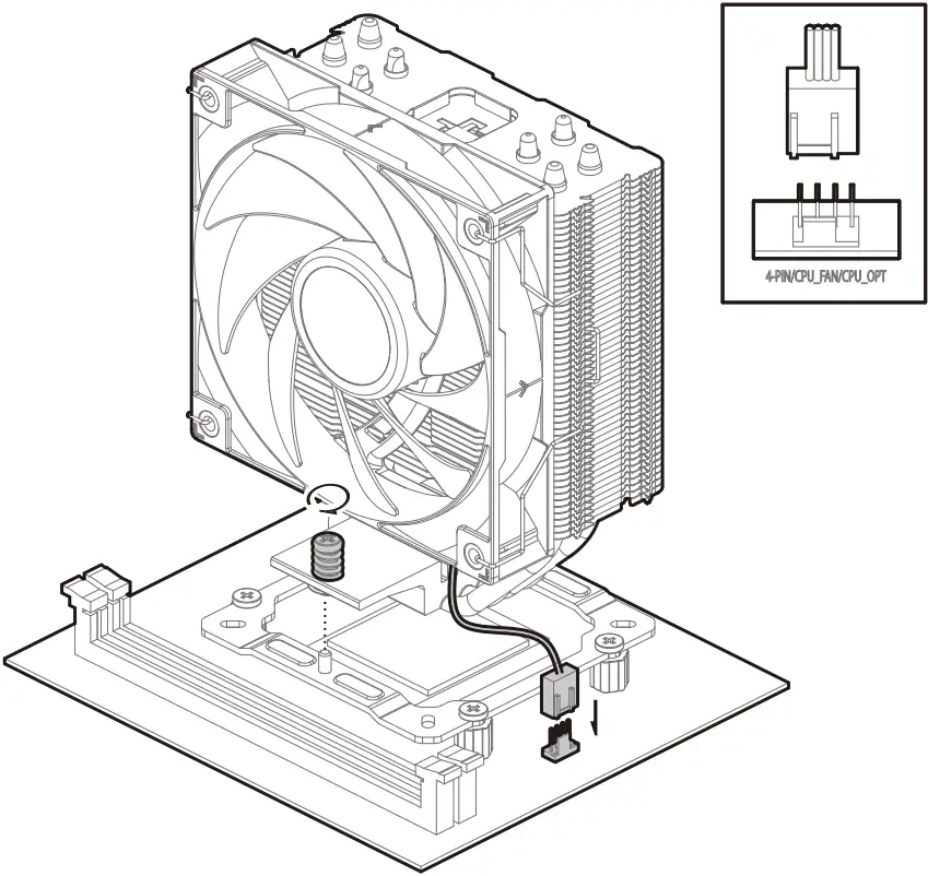 DEEPCOOL AG400 Series Single Tower CPU Cooler B15