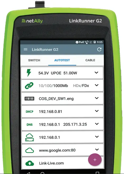 netAlly LinkRunner G2 Enhanced Smart Network Tester