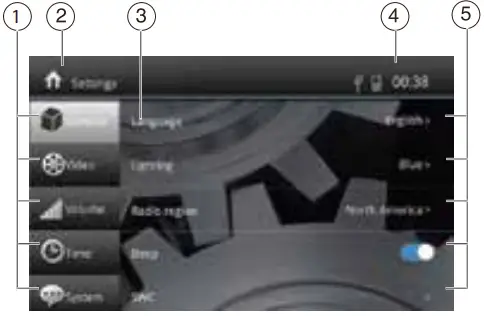BLAUPUNKT Car Multimedia Dakota BP800PLAY-Basic settings